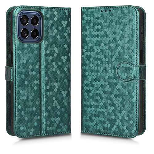 Leather Case Stands Flip Cover Holder C01X for Samsung Galaxy M33 5G Green