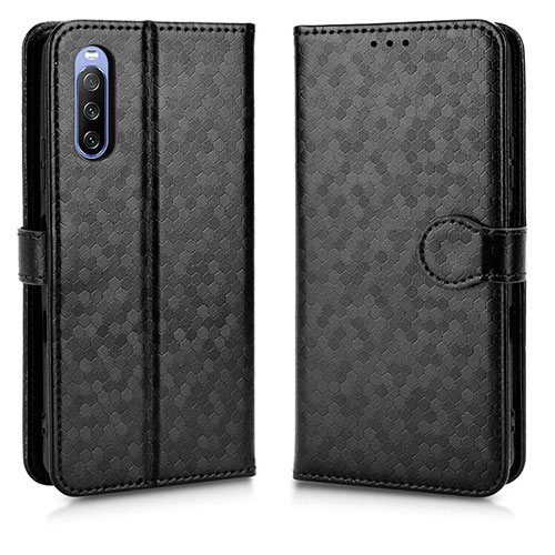 Leather Case Stands Flip Cover Holder C01X for Sony Xperia 10 III Lite Black