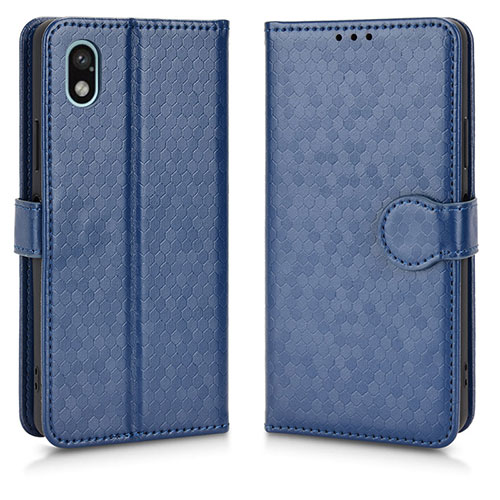 Leather Case Stands Flip Cover Holder C01X for Sony Xperia Ace III SO-53C Blue