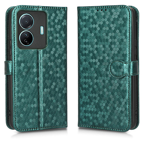 Leather Case Stands Flip Cover Holder C01X for Vivo iQOO Z6 Pro 5G Green