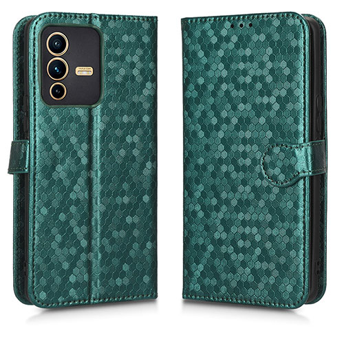 Leather Case Stands Flip Cover Holder C01X for Vivo V23 5G Green