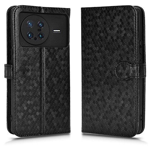 Leather Case Stands Flip Cover Holder C01X for Vivo X Note Black