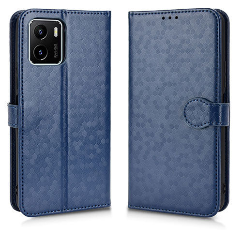 Leather Case Stands Flip Cover Holder C01X for Vivo Y32t Blue