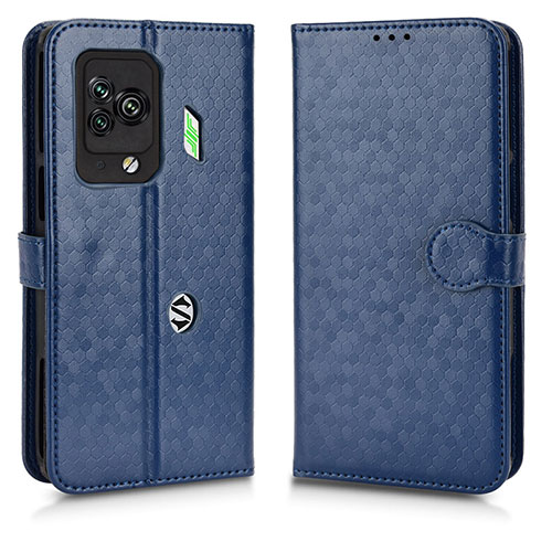 Leather Case Stands Flip Cover Holder C01X for Xiaomi Black Shark 5 Pro 5G Blue