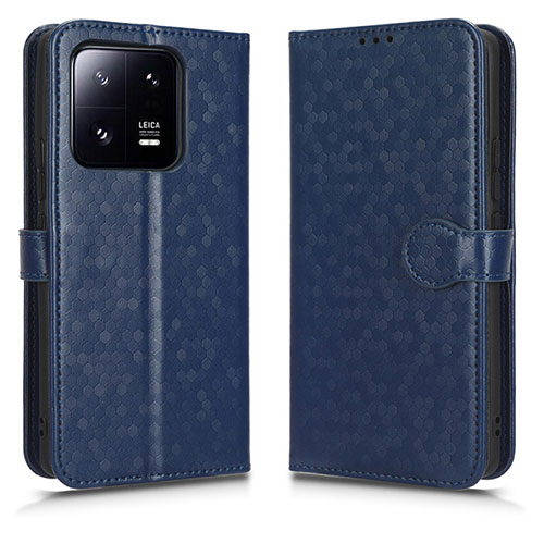 Leather Case Stands Flip Cover Holder C01X for Xiaomi Mi 13 5G Blue