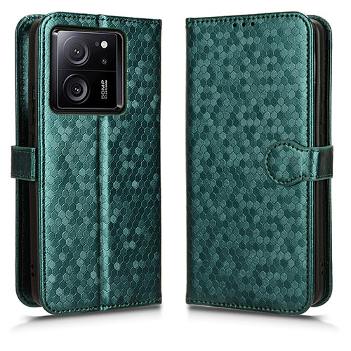 Leather Case Stands Flip Cover Holder C01X for Xiaomi Mi 13T 5G Green