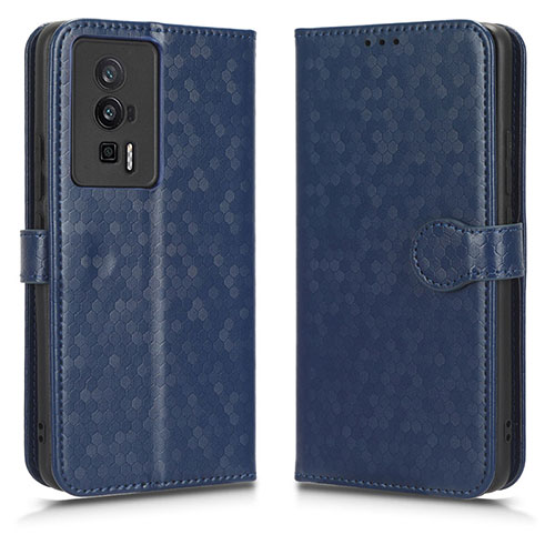 Leather Case Stands Flip Cover Holder C01X for Xiaomi Poco F5 Pro 5G Blue