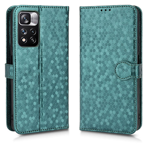 Leather Case Stands Flip Cover Holder C01X for Xiaomi Poco X4 NFC Green