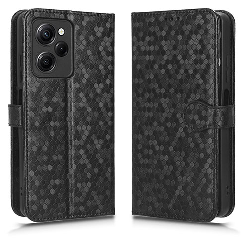 Leather Case Stands Flip Cover Holder C01X for Xiaomi Poco X5 Pro 5G Black