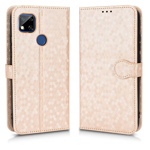 Leather Case Stands Flip Cover Holder C01X for Xiaomi Redmi 9C NFC Gold