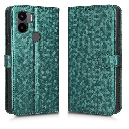 Leather Case Stands Flip Cover Holder C01X for Xiaomi Redmi A1 Plus Green