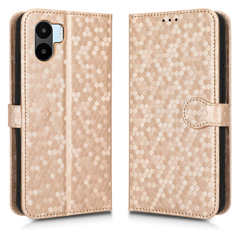 Leather Case Stands Flip Cover Holder C01X for Xiaomi Redmi A2 Gold