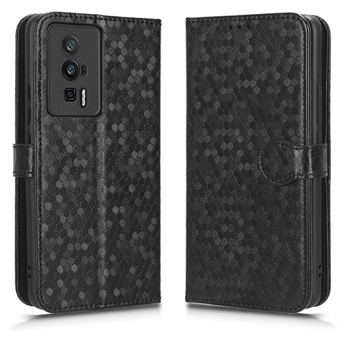 Leather Case Stands Flip Cover Holder C01X for Xiaomi Redmi K60 Pro 5G Black