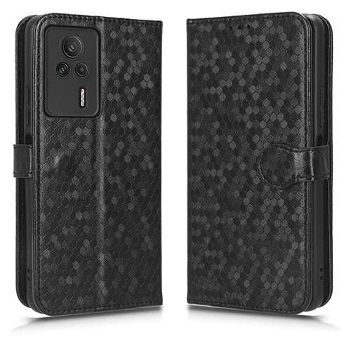 Leather Case Stands Flip Cover Holder C01X for Xiaomi Redmi K60E 5G Black