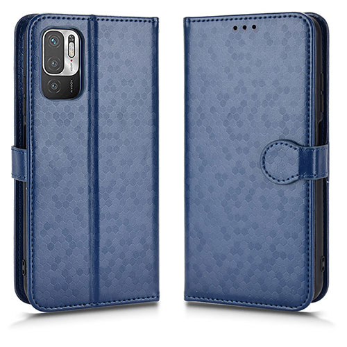 Leather Case Stands Flip Cover Holder C01X for Xiaomi Redmi Note 10T 5G Blue