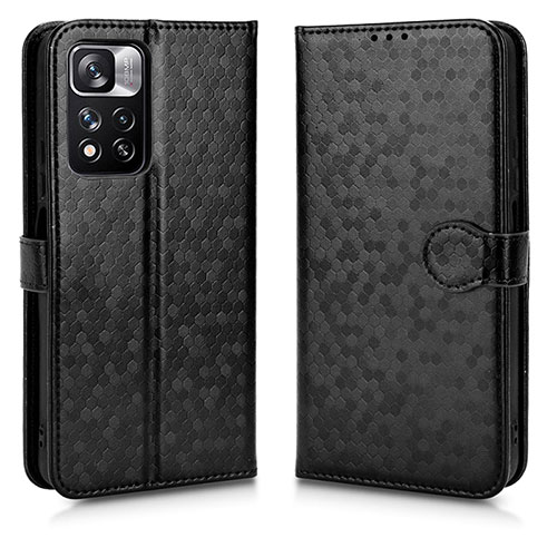 Leather Case Stands Flip Cover Holder C01X for Xiaomi Redmi Note 11 Pro+ Plus 5G Black