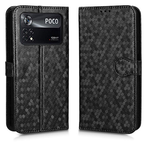 Leather Case Stands Flip Cover Holder C01X for Xiaomi Redmi Note 11E Pro 5G Black