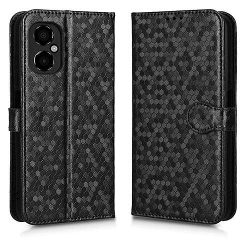 Leather Case Stands Flip Cover Holder C01X for Xiaomi Redmi Note 11R 5G Black