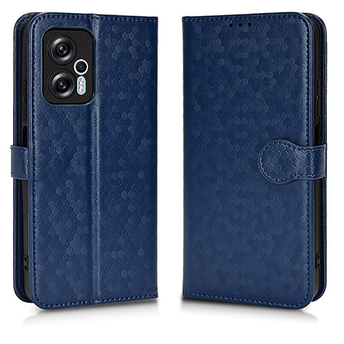 Leather Case Stands Flip Cover Holder C01X for Xiaomi Redmi Note 11T Pro 5G Blue