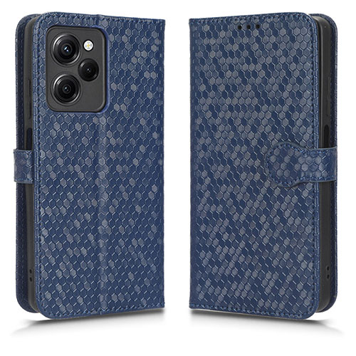 Leather Case Stands Flip Cover Holder C01X for Xiaomi Redmi Note 12 Pro Speed 5G Blue