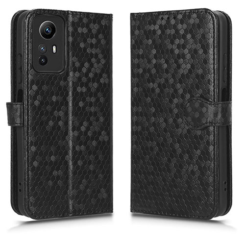 Leather Case Stands Flip Cover Holder C01X for Xiaomi Redmi Note 12S Black