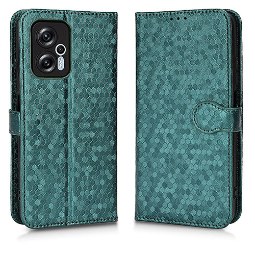 Leather Case Stands Flip Cover Holder C01X for Xiaomi Redmi Note 12T Pro 5G Green