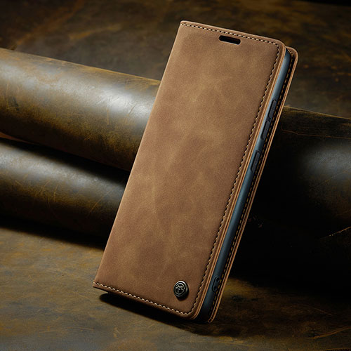 Leather Case Stands Flip Cover Holder C02S for Huawei Mate 60 Pro+ Plus Light Brown