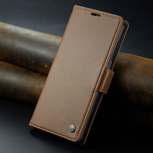 Leather Case Stands Flip Cover Holder C02S for Motorola Moto G Stylus (2023) 5G Brown