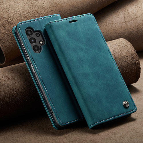 Leather Case Stands Flip Cover Holder C02S for Samsung Galaxy A13 4G Blue