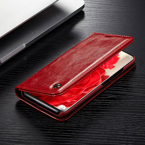 Leather Case Stands Flip Cover Holder C02S for Samsung Galaxy S20 Red