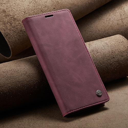 Leather Case Stands Flip Cover Holder C02S for Xiaomi Mi 12T 5G Red Wine