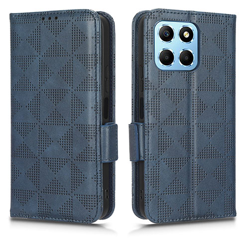 Leather Case Stands Flip Cover Holder C02X for Huawei Honor 70 Lite 5G Blue