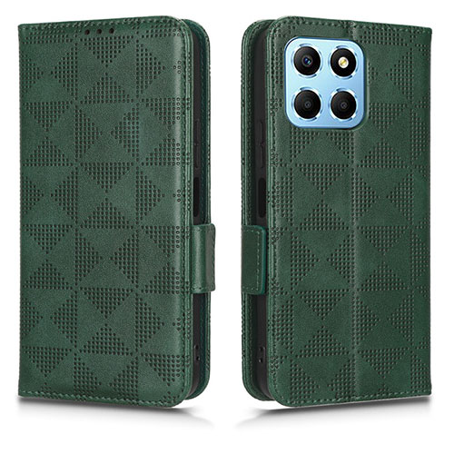 Leather Case Stands Flip Cover Holder C02X for Huawei Honor 70 Lite 5G Green