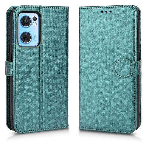 Leather Case Stands Flip Cover Holder C02X for Oppo Find X5 Lite 5G Green