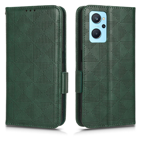 Leather Case Stands Flip Cover Holder C02X for Oppo K10 4G Green