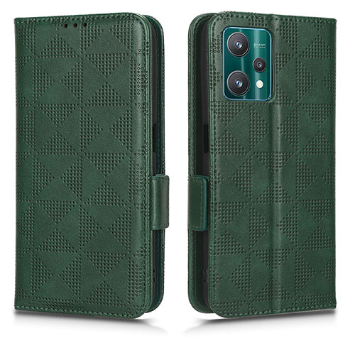 Leather Case Stands Flip Cover Holder C02X for Realme 9 Pro 5G Green