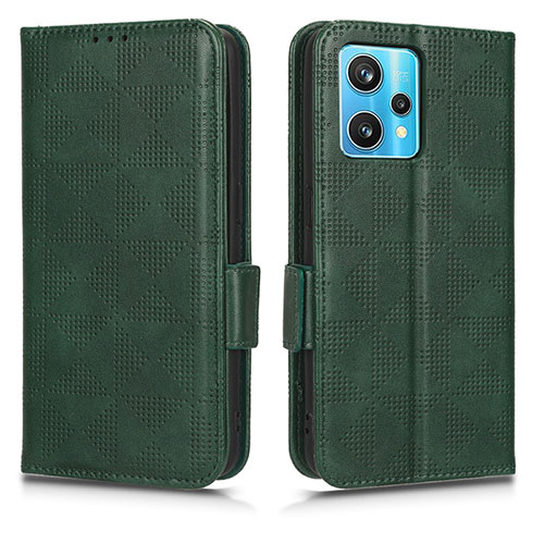 Leather Case Stands Flip Cover Holder C02X for Realme 9 Pro+ Plus 5G Green