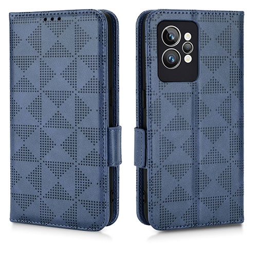 Leather Case Stands Flip Cover Holder C02X for Realme GT2 Pro 5G Blue