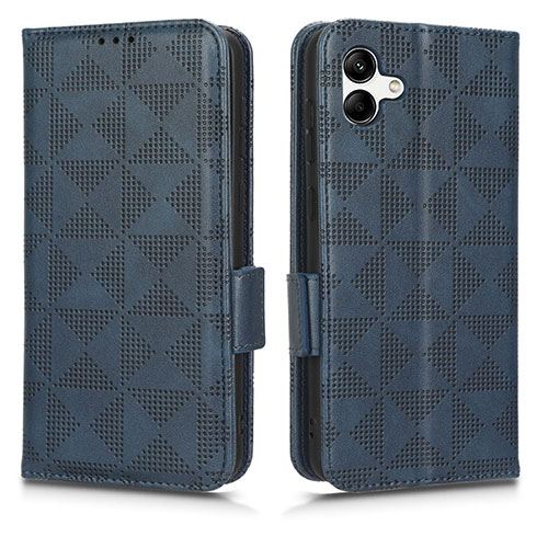 Leather Case Stands Flip Cover Holder C02X for Samsung Galaxy A04E Blue