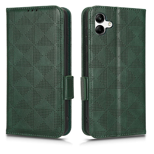 Leather Case Stands Flip Cover Holder C02X for Samsung Galaxy A04E Green