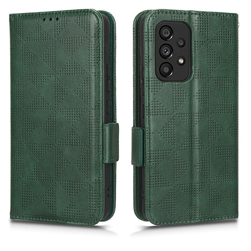 Leather Case Stands Flip Cover Holder C02X for Samsung Galaxy A53 5G Green