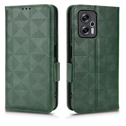 Leather Case Stands Flip Cover Holder C02X for Xiaomi Poco X4 GT 5G Green