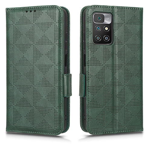 Leather Case Stands Flip Cover Holder C02X for Xiaomi Poco X4 NFC Green