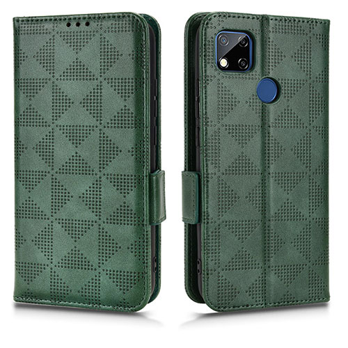Leather Case Stands Flip Cover Holder C02X for Xiaomi Redmi 10A 4G Green