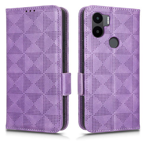 Leather Case Stands Flip Cover Holder C02X for Xiaomi Redmi A1 Plus Purple