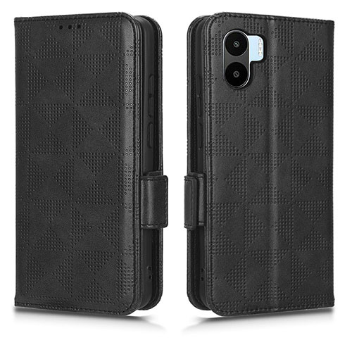 Leather Case Stands Flip Cover Holder C02X for Xiaomi Redmi A2 Black