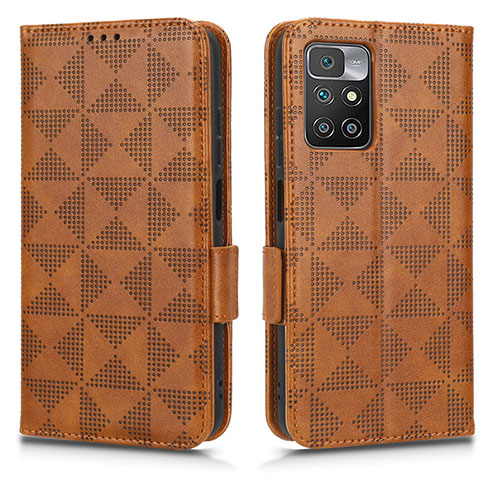 Leather Case Stands Flip Cover Holder C02X for Xiaomi Redmi Note 11 Pro+ Plus 5G Brown