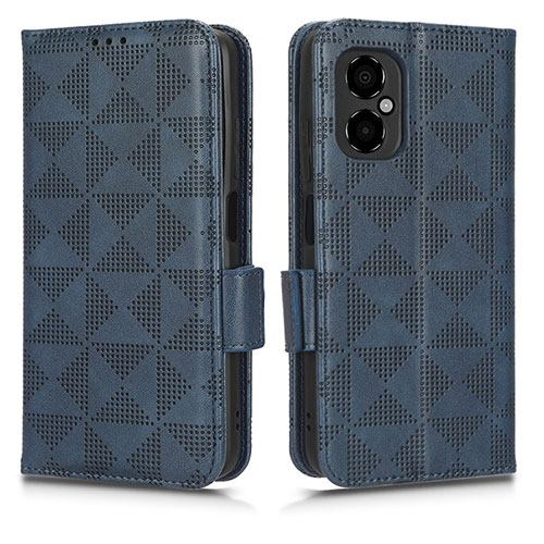 Leather Case Stands Flip Cover Holder C02X for Xiaomi Redmi Note 11R 5G Blue