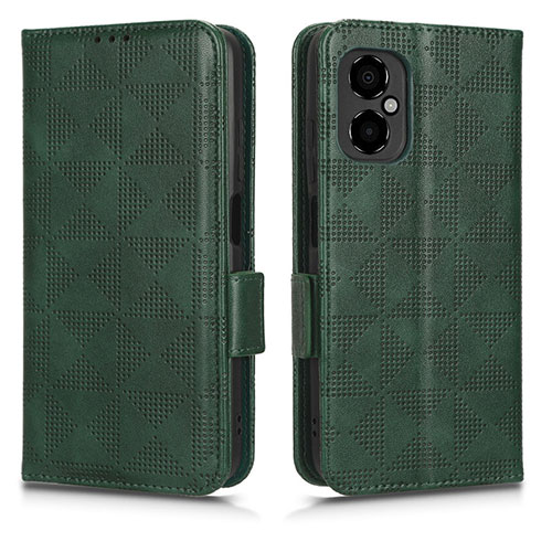 Leather Case Stands Flip Cover Holder C02X for Xiaomi Redmi Note 11R 5G Green