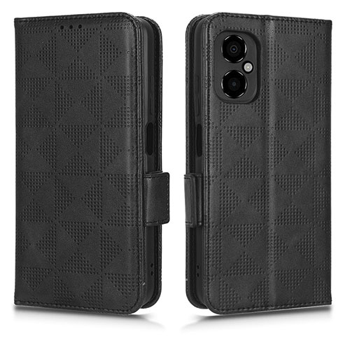 Leather Case Stands Flip Cover Holder C02X for Xiaomi Redmi Note 12R Pro 5G Black